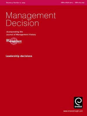 cover image of Management Decision, Volume 41, Issue 10